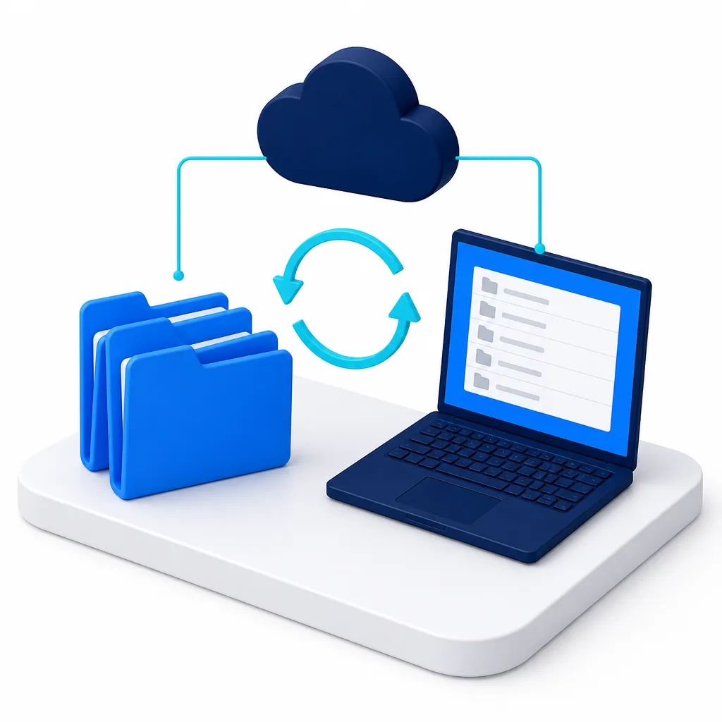 Dossiers partagés kDrive et agent de synchronisation sur un poste de travail