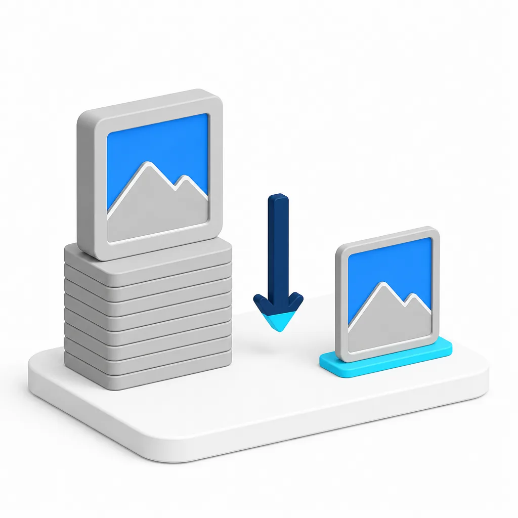 Comparaison du poids d'une image avant et après conversion en WebP