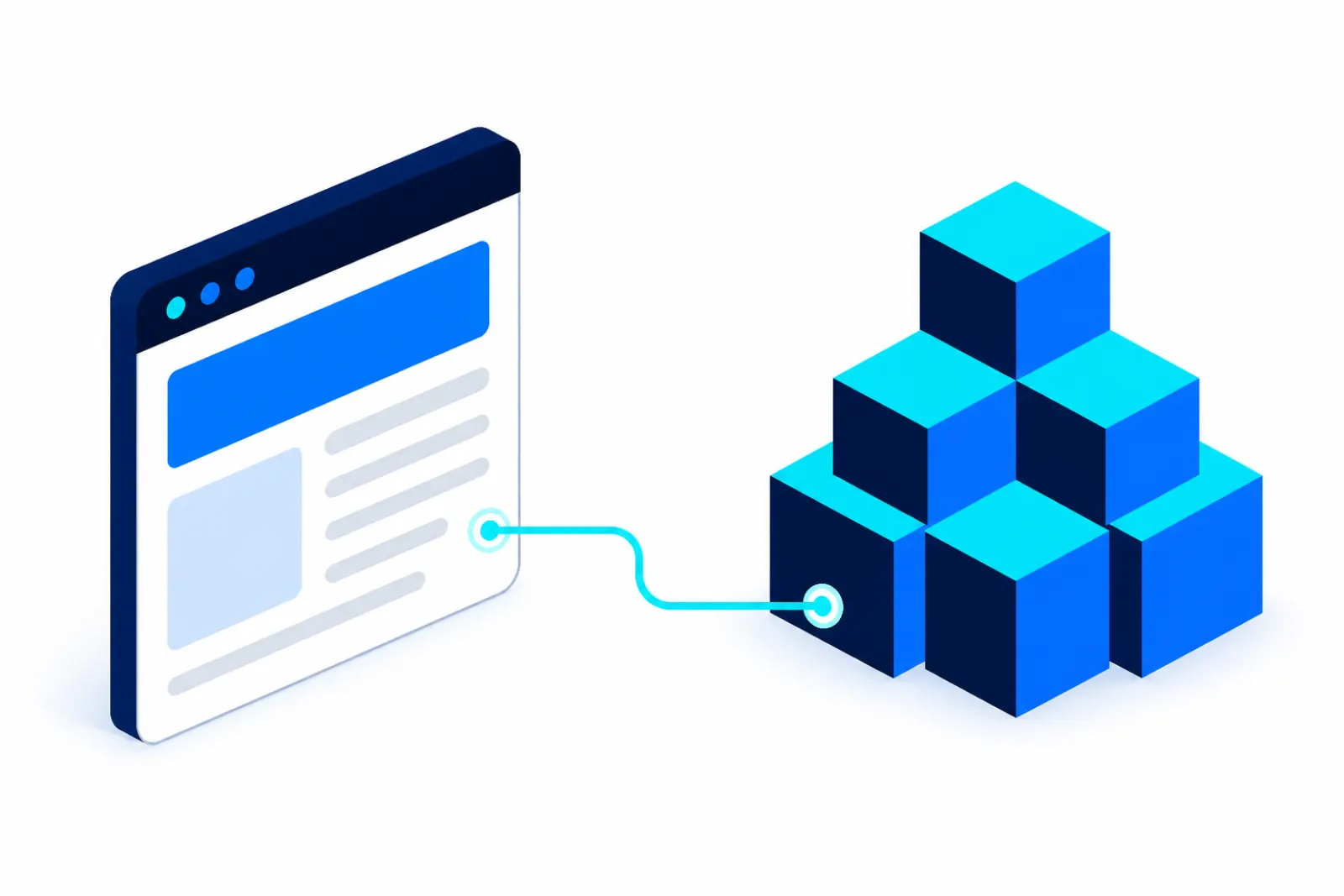 Écran d'un gestionnaire de contenu à côté d'une application métier