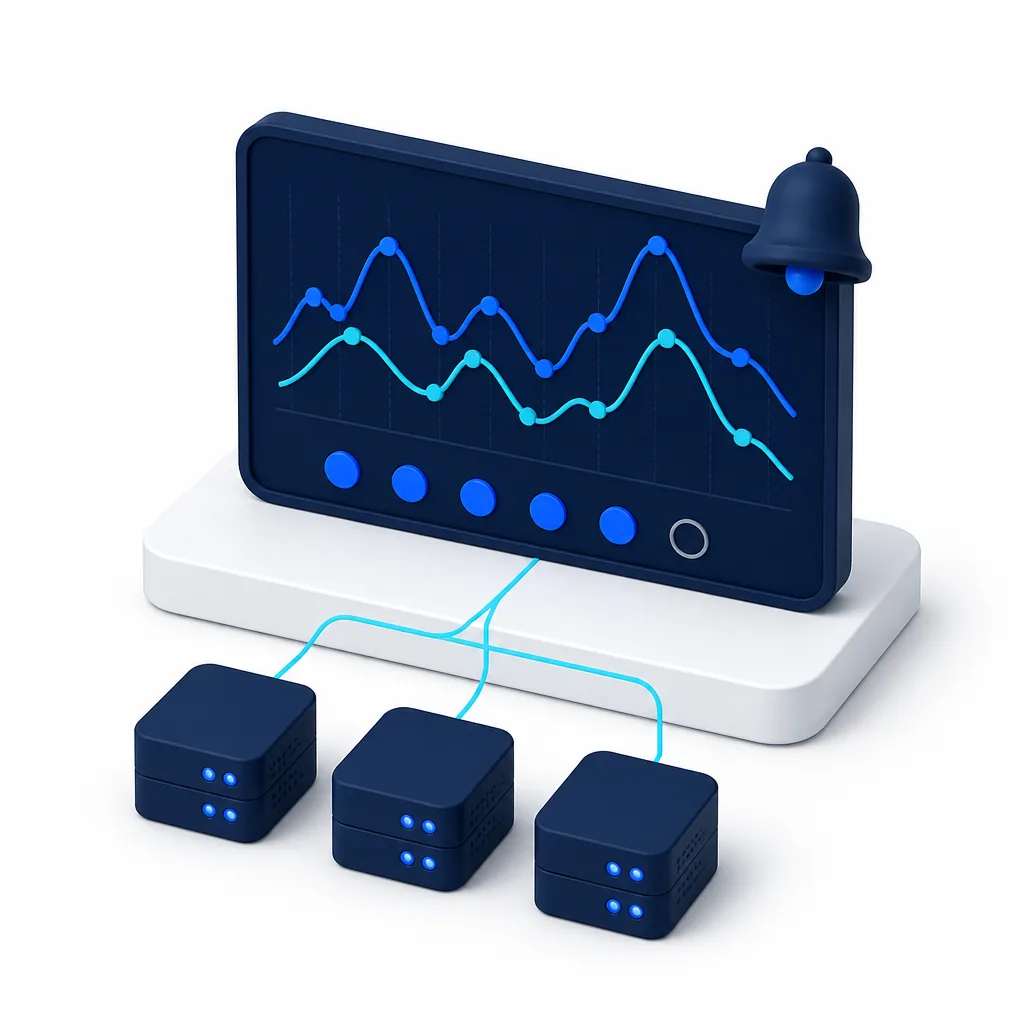 Graphiques de sondes et alertes d'infrastructure